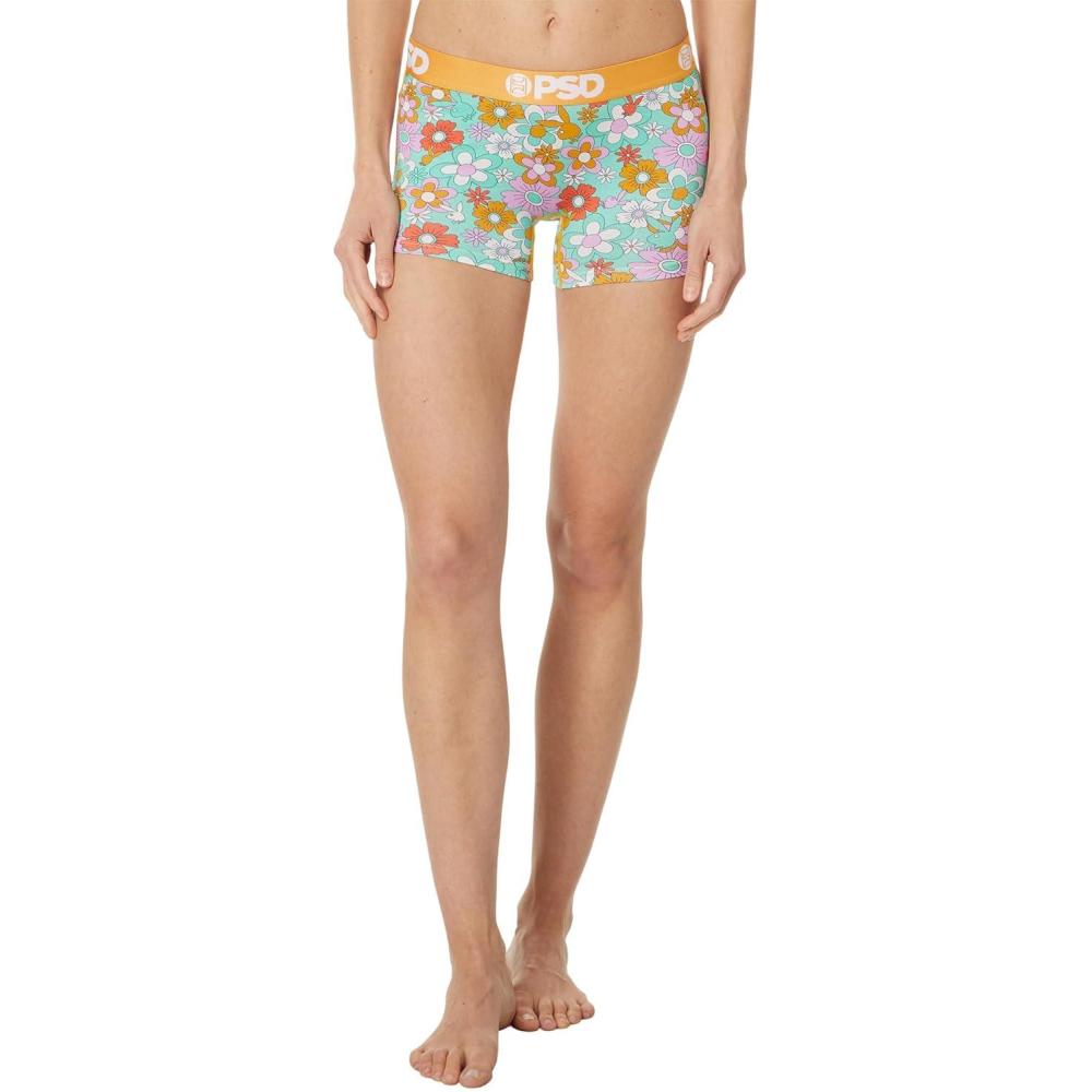image:imagePSD Womens Smiley Print Boy Shorts Full Coverage Womens Underwear Comfortable Stretch Panties for WomenMulticolor