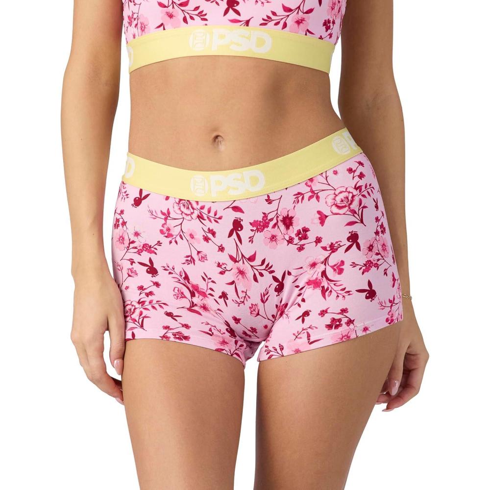 image:imagePSD Womens Smiley Print Boy Shorts Full Coverage Womens Underwear Comfortable Stretch Panties for WomenPb Ditz Modal