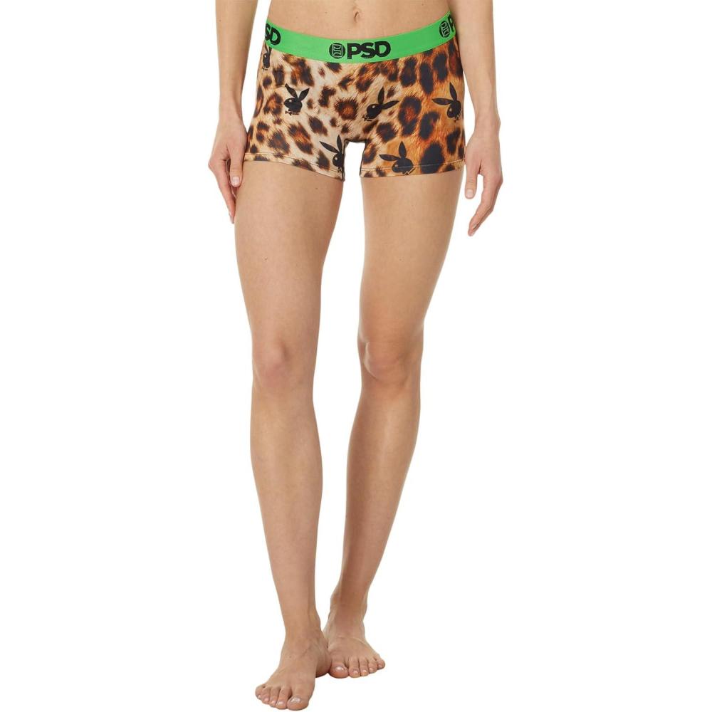 image:imagePSD Womens Smiley Print Boy Shorts Full Coverage Womens Underwear Comfortable Stretch Panties for WomenPb Leopard Pop
