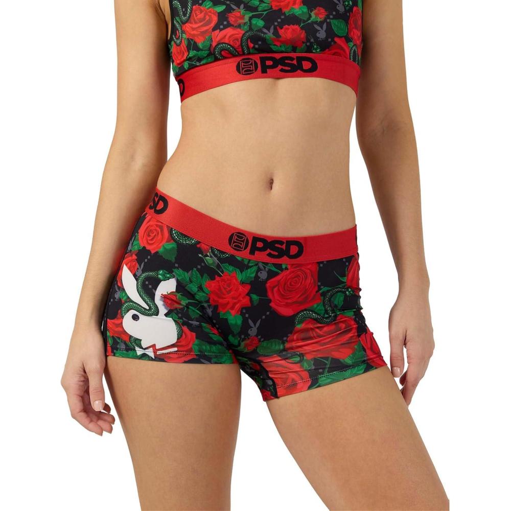 image:imagePSD Womens Smiley Print Boy Shorts Full Coverage Womens Underwear Comfortable Stretch Panties for WomenPb Slither