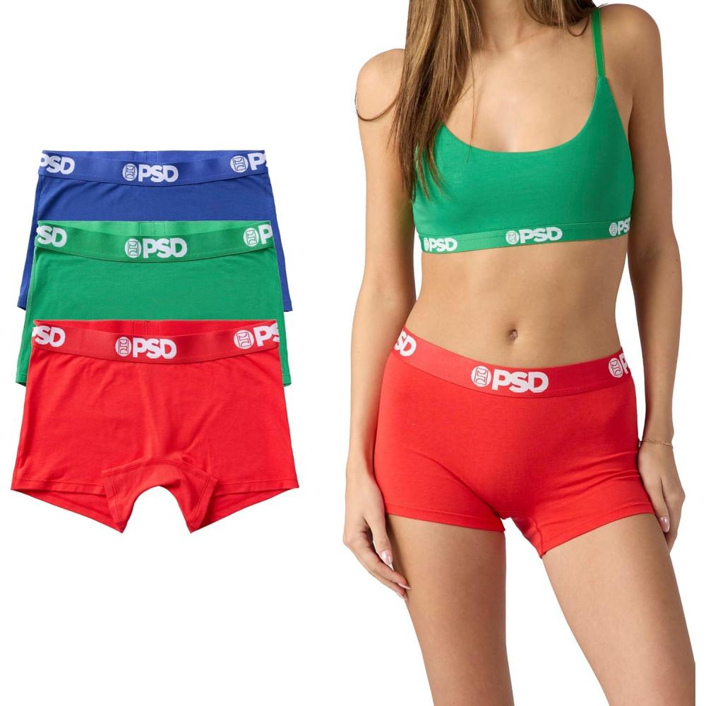image:imagePSD Womens Smiley Print Boy Shorts Full Coverage Womens Underwear Comfortable Stretch Panties for WomenPrimary 3pack