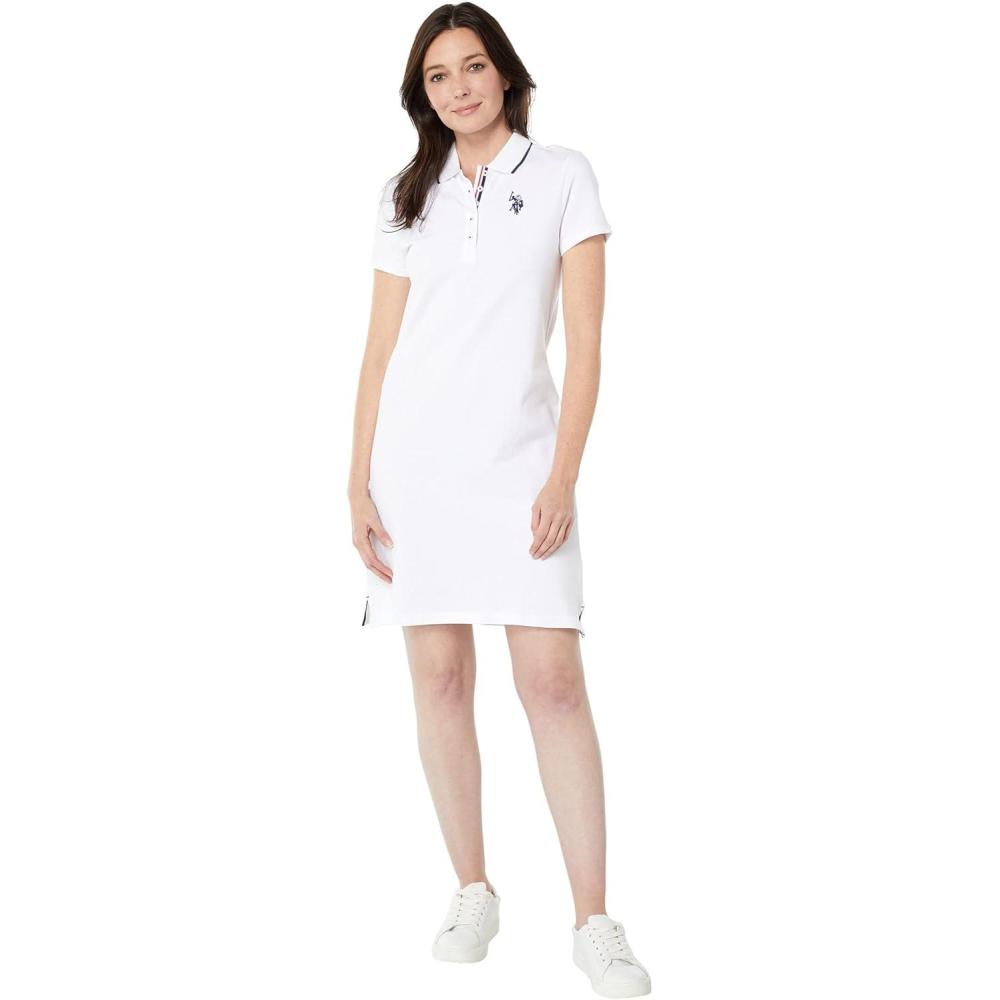 image:imagePolo Dress with Tipped Design by US Polo AssnOptic White