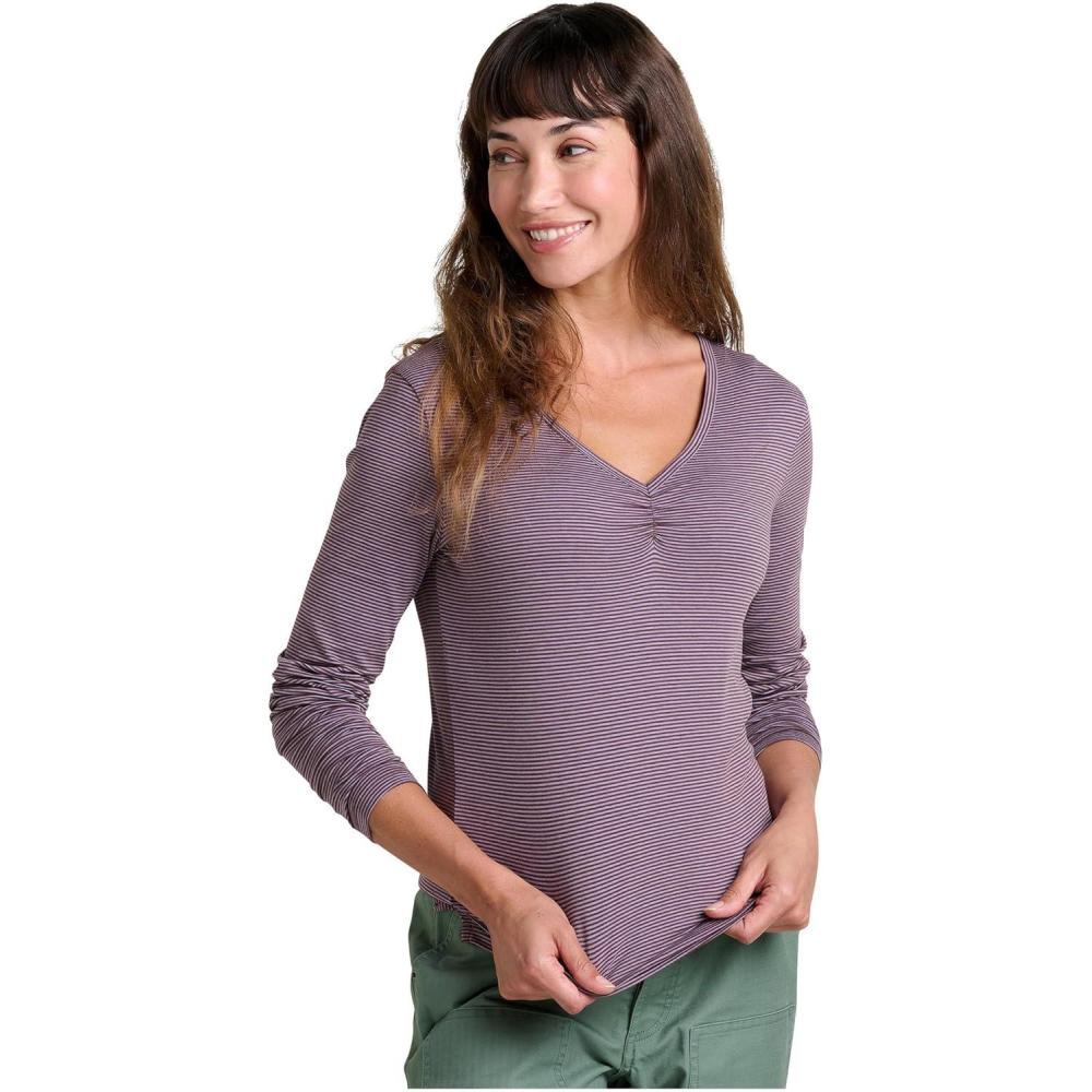 image:imageToadampCo Rose Long Sleeve TeeAster Micro Stripe