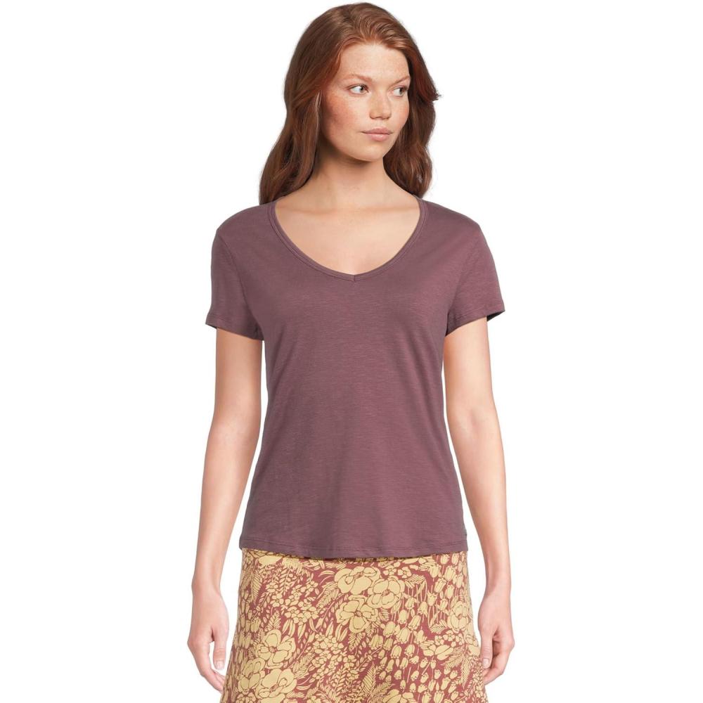 image:imageToadampCo Womens Marley Short Sleeve V TeeHuckleberry