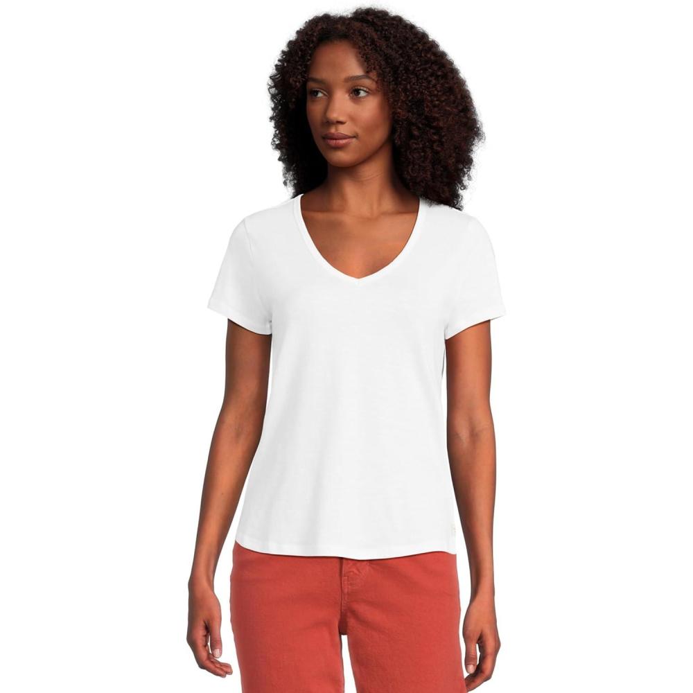 image:imageToadampCo Womens Marley Short Sleeve V TeeTrue White