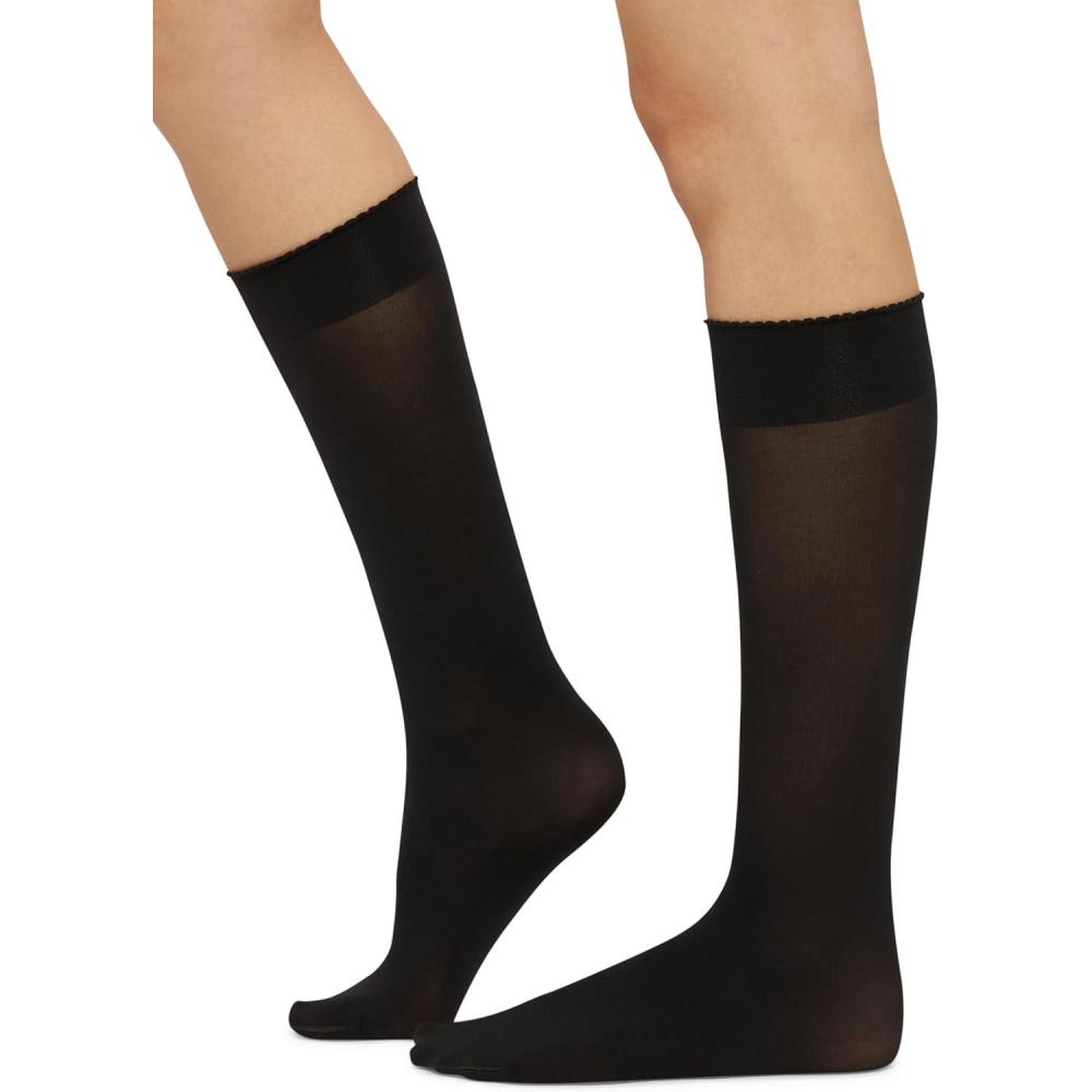 image:imageWolford Womens Velvet de Luxe 50 KneeHighsBlack