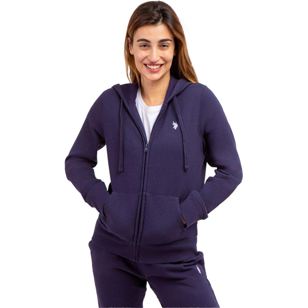image:imageZipup Fleece Hoodie with LogoEvening Blue
