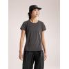 Arc’teryx Taema Crew Neck SS Women’s | Quick Dry Short Sleeve Workout Shirts – Lightweight Exercise Tops(Black Heather)