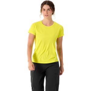 Arc’teryx Taema Crew Neck SS Women’s | Quick Dry Short Sleeve Workout Shirts – Lightweight Exercise Tops(Euphoria Heather)