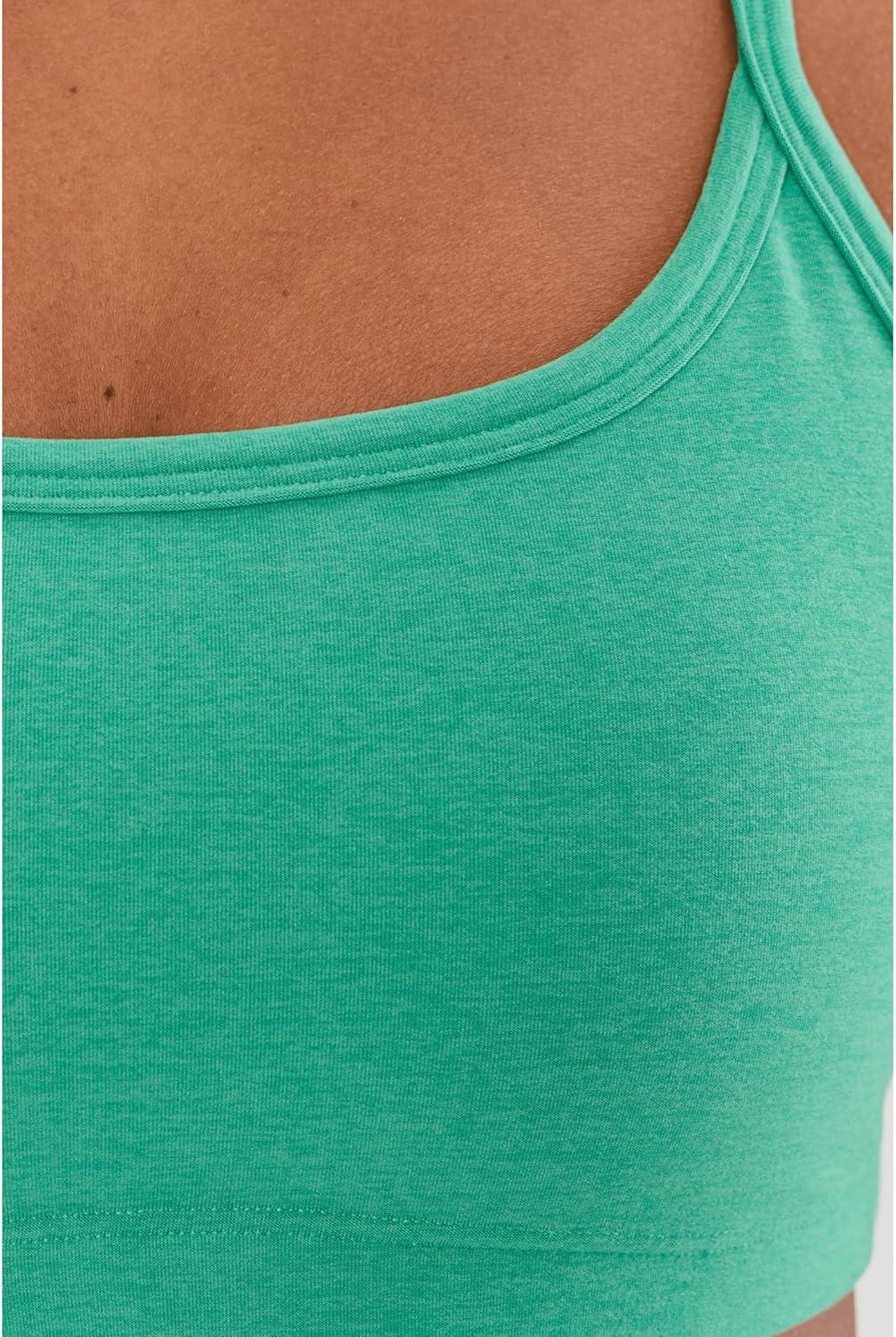 image:imageBeyond Yoga Womens Spacedye Slim Racerback BraBright Emerald Heather