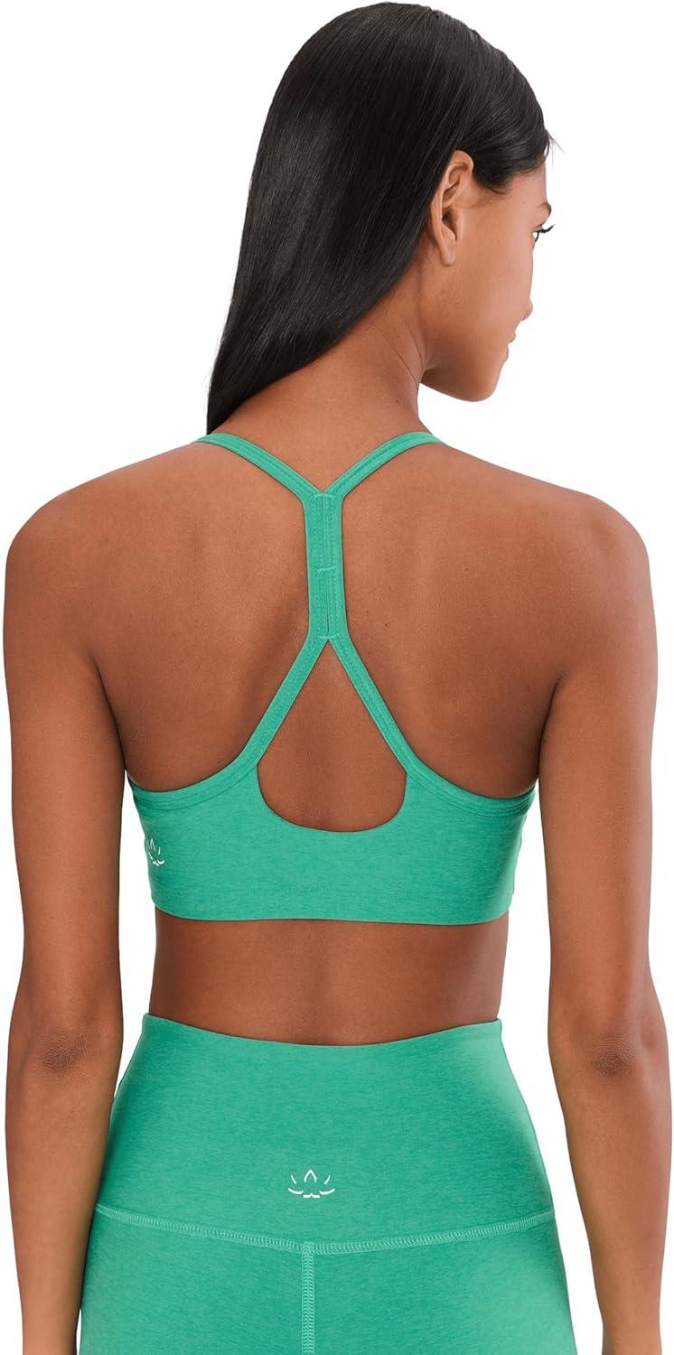 image:imageBeyond Yoga Womens Spacedye Slim Racerback BraBright Emerald Heather