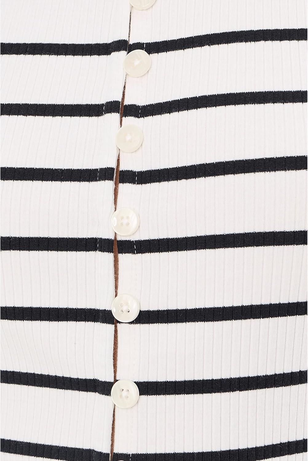 image:imageFree People Womens Tilly Striped TankBlackWhite Combo