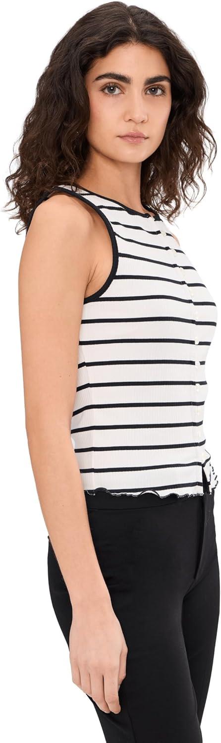 image:imageFree People Womens Tilly Striped TankBlackWhite Combo