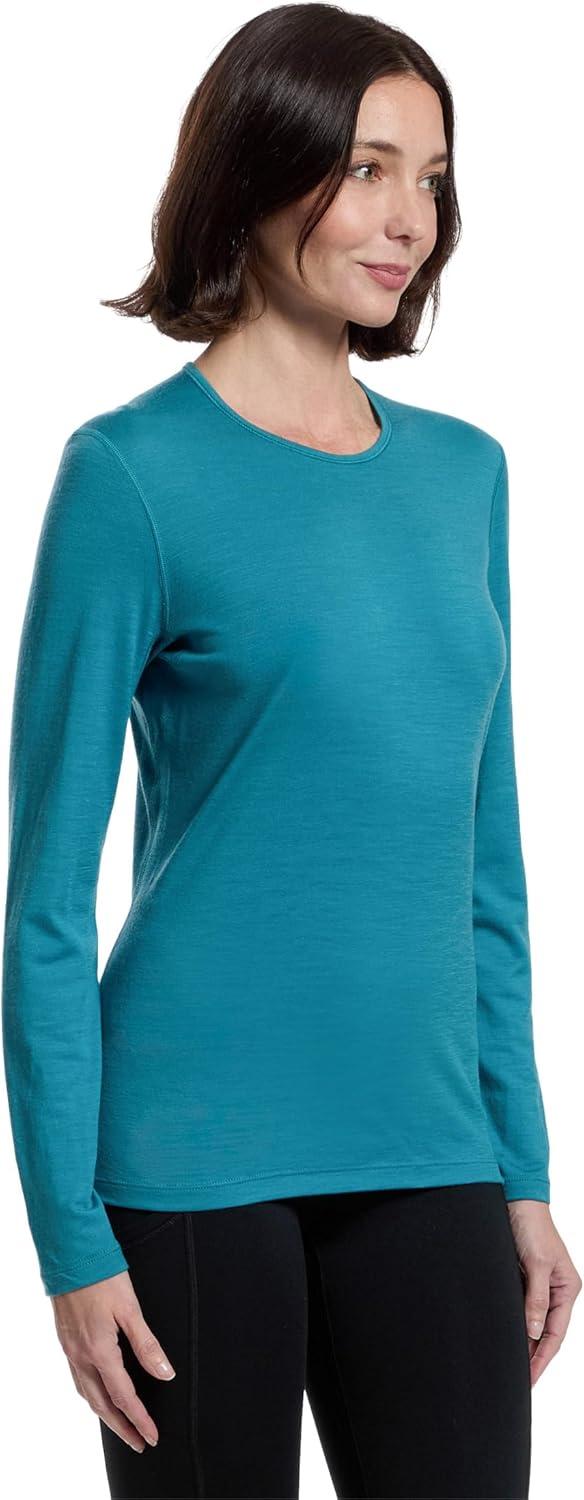image:imageIcebreaker Merino Womens Merino 200 Oasis Long Sleeve CreweTopaz