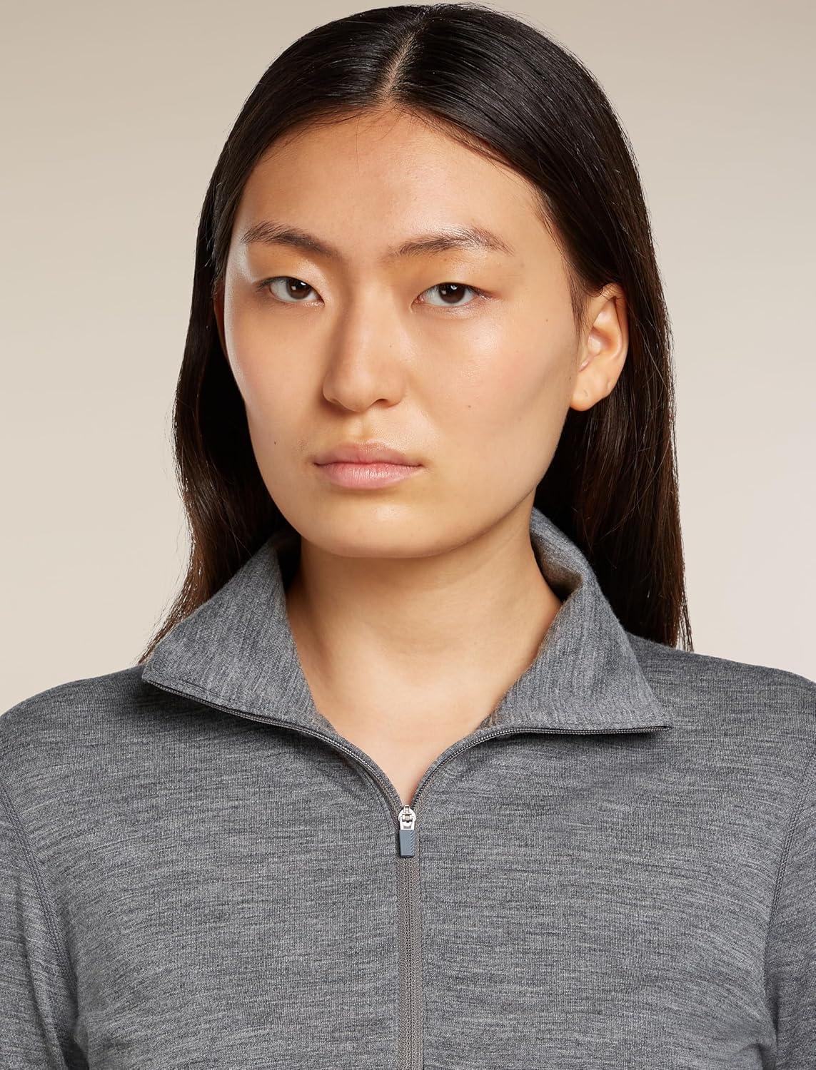 image:imageIcebreaker Merino womens Women Merino 200 Oasis Ls Half ZipGritstone Heather