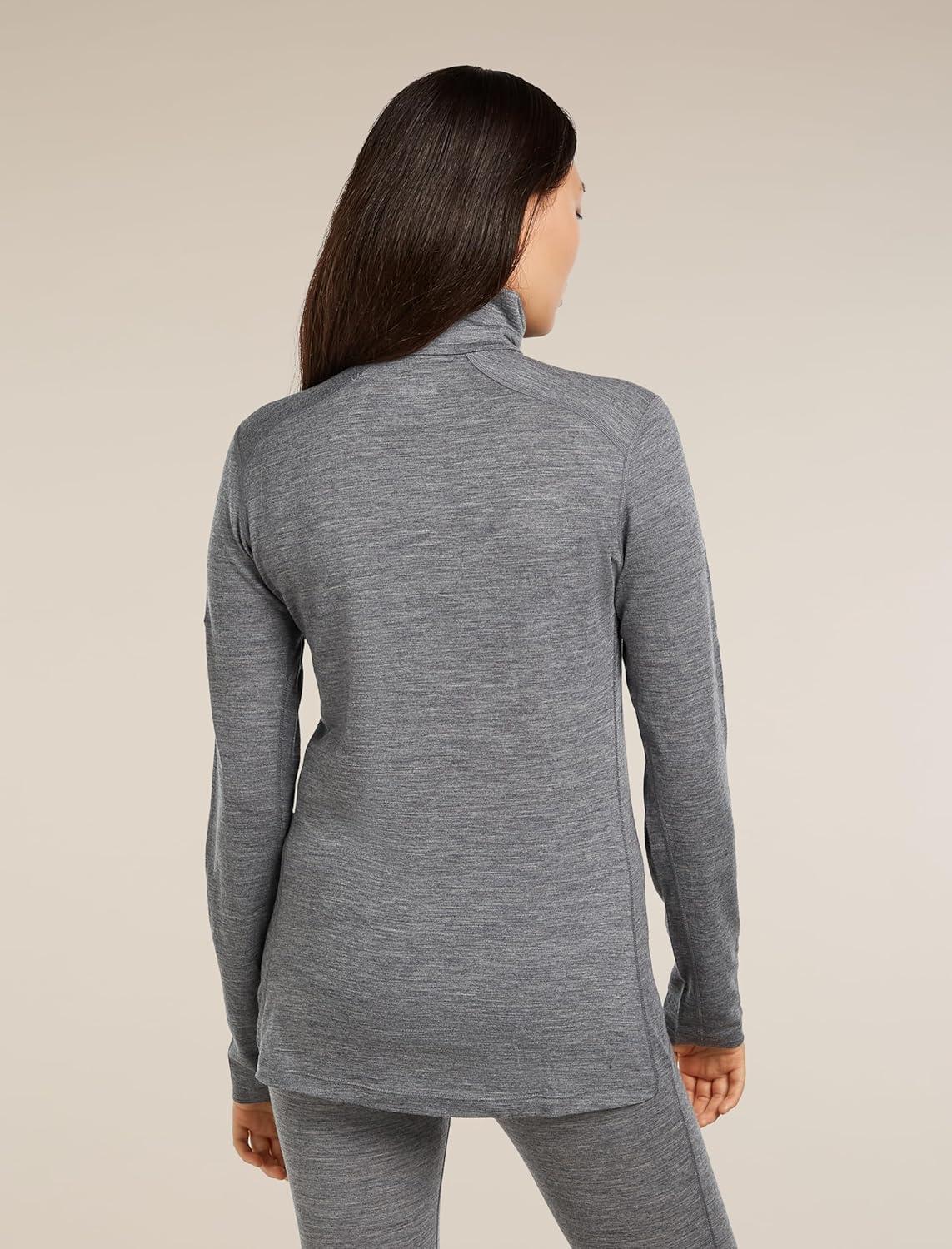 image:imageIcebreaker Merino womens Women Merino 200 Oasis Ls Half ZipGritstone Heather