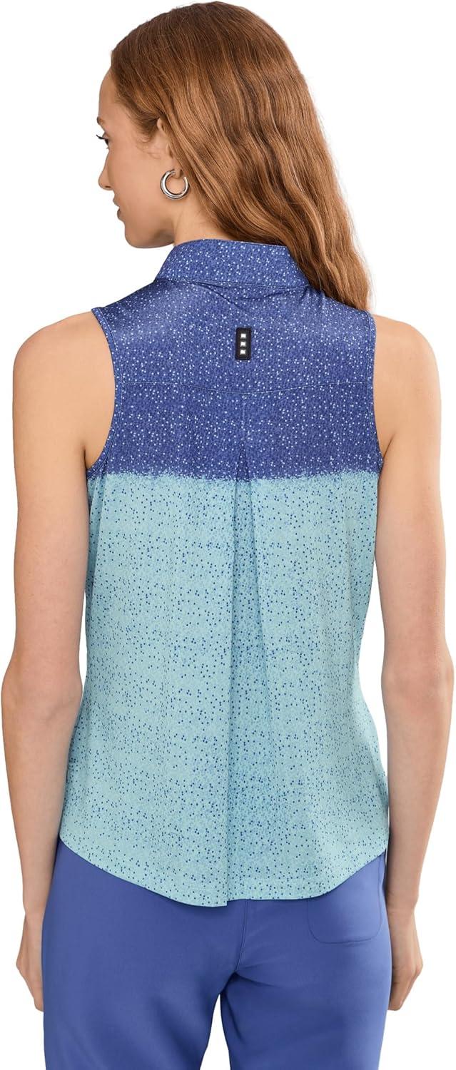image:imageJamie Sadock Womens Dotted Up Print Sleeveless PoloSlate Purple