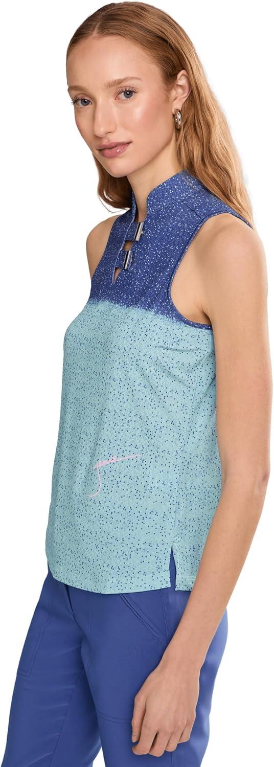 image:imageJamie Sadock Womens Dotted Up Print Sleeveless PoloSlate Purple