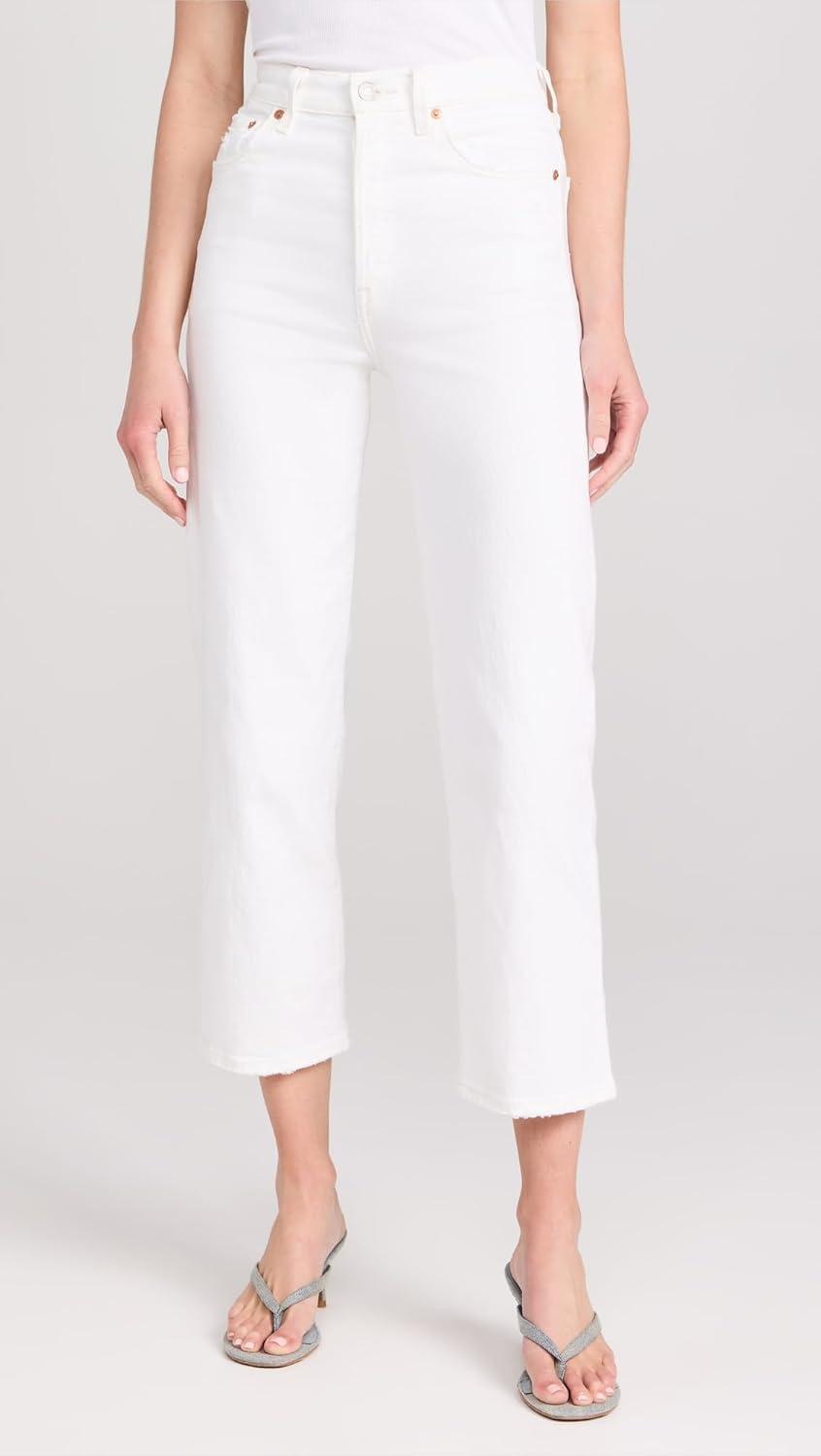 image:imageLevis Womens Premium Ribcage Straight Ankle JeansCloud Over White