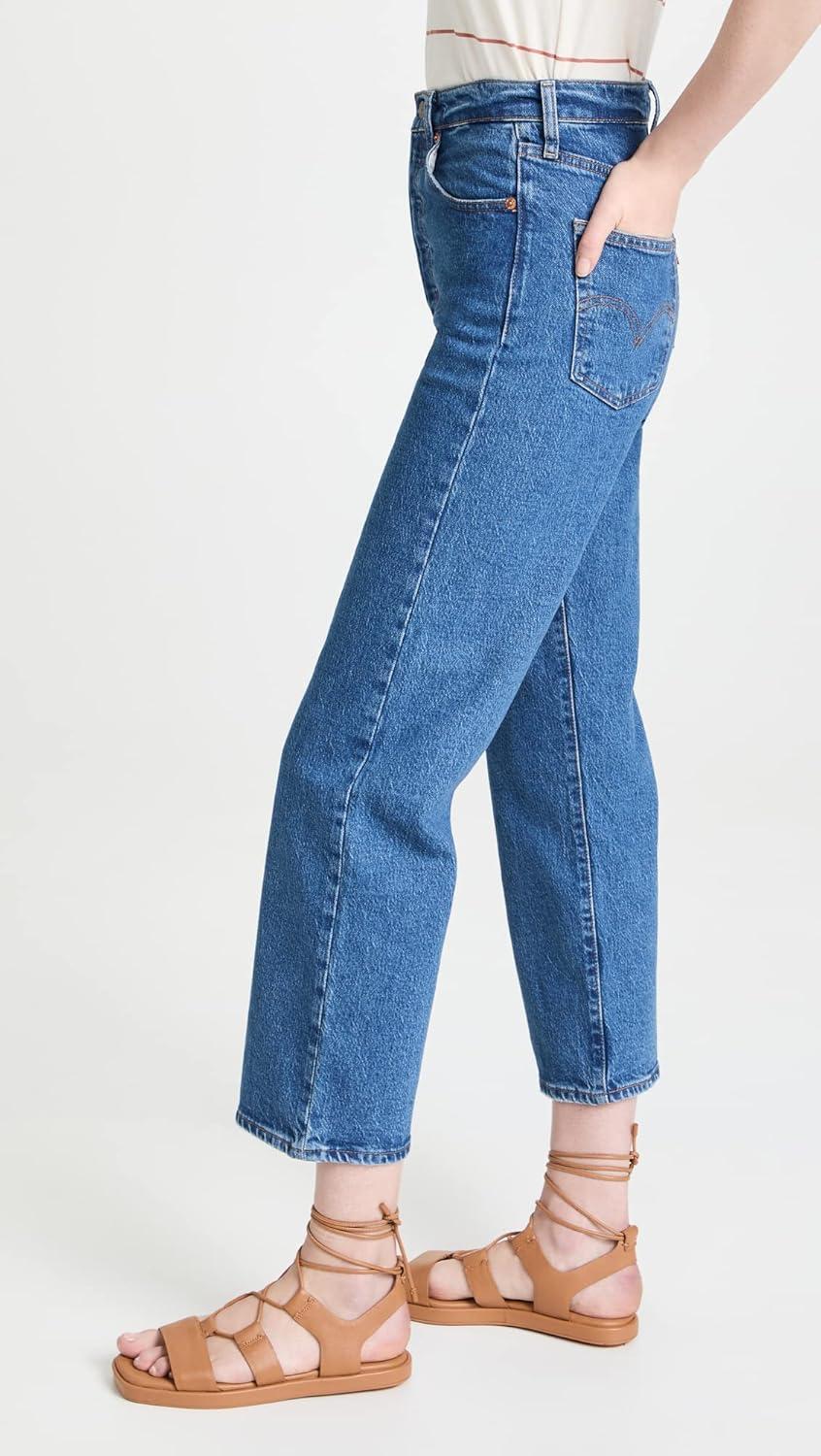 image:imageLevis Womens Premium Ribcage Straight Ankle JeansJazz Pop Medium Indigo