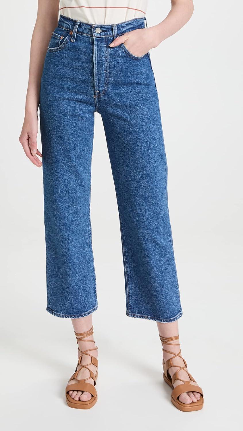 image:imageLevis Womens Premium Ribcage Straight Ankle JeansJazz Pop Medium Indigo
