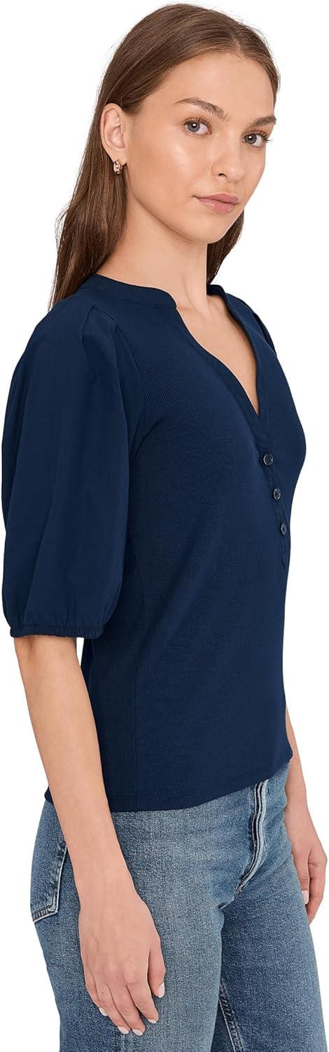 image:imageMadewell Womens Mixy VNeck Puff TeeMidnight Navy