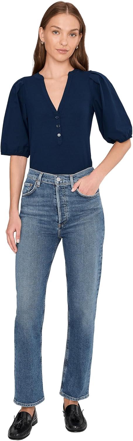 image:imageMadewell Womens Mixy VNeck Puff TeeMidnight Navy