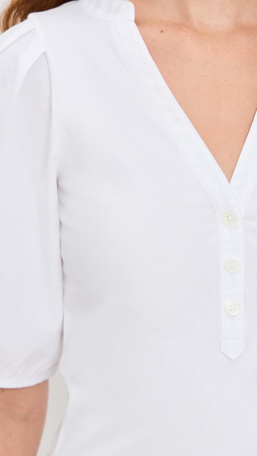 image:imageMadewell Womens Mixy VNeck Puff TeeWhite