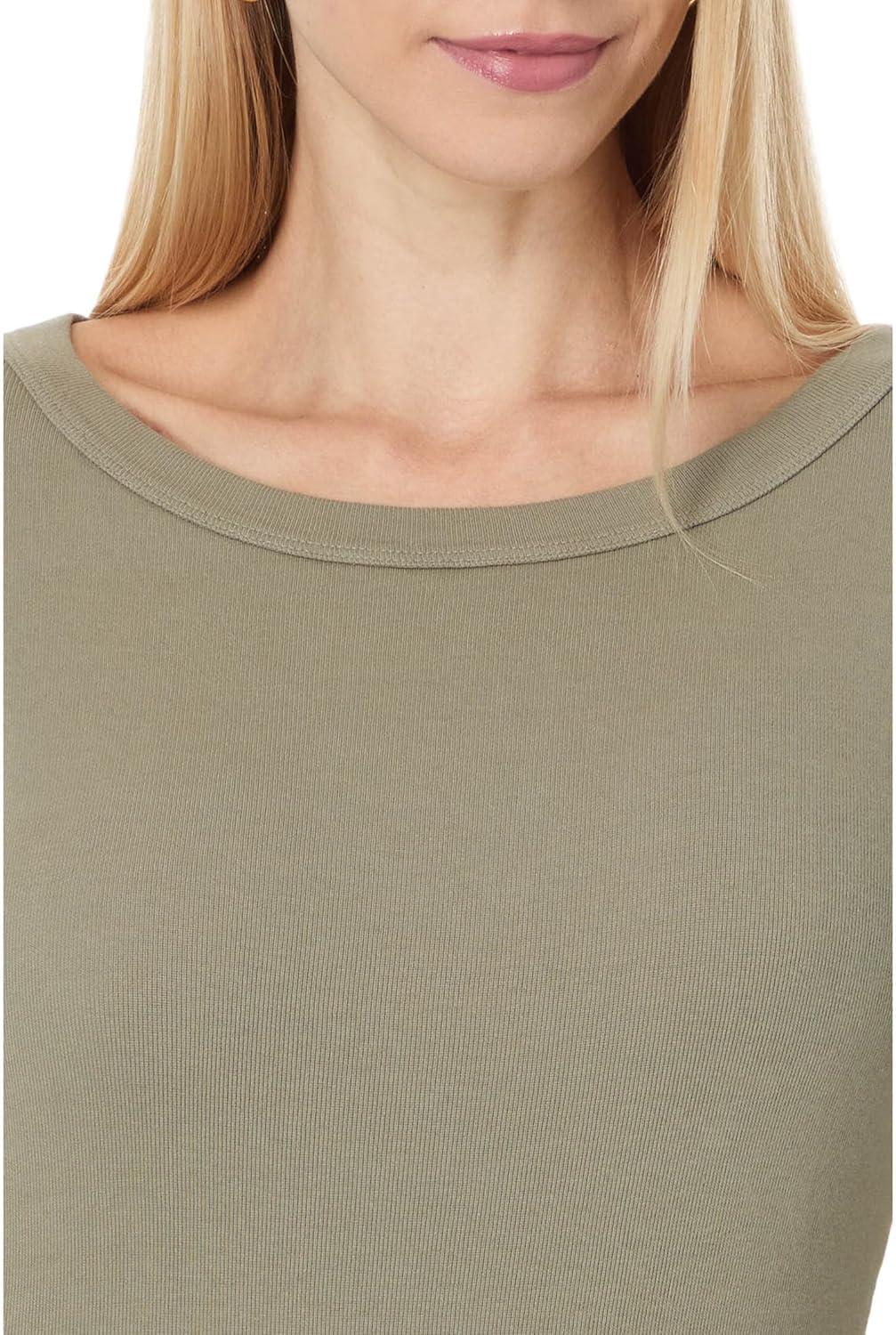 image:imageMichael Stars Womens Dot ThreeQuarter Sleeve Tee ShirtOlive