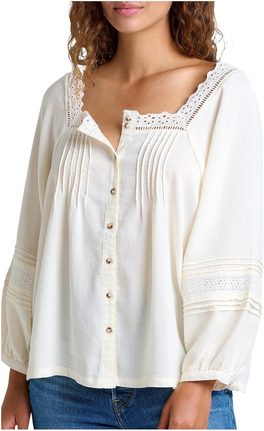 image:imageToadampCo Manzana Peasant Long Sleeve ShirtEgret