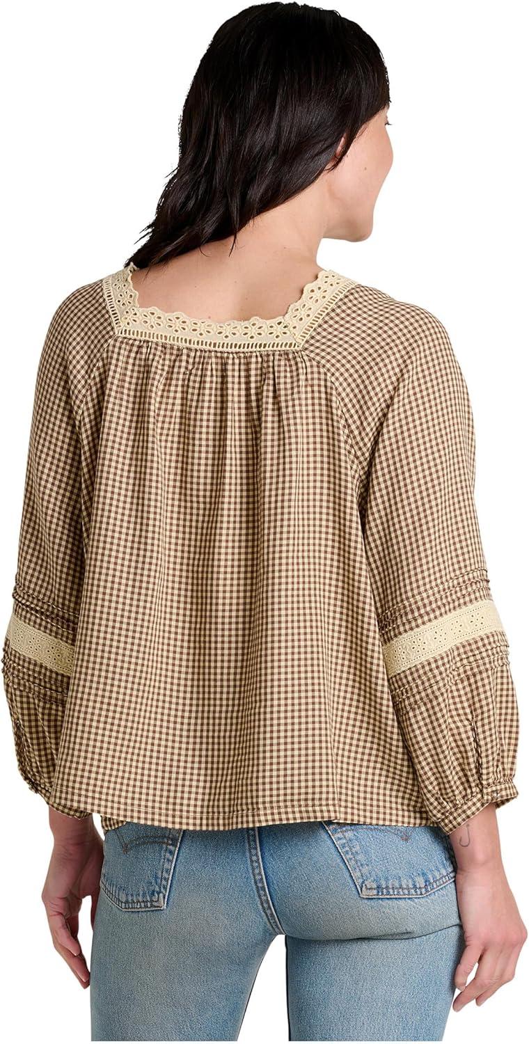 image:imageToadampCo Manzana Peasant Long Sleeve ShirtPartridge Gingham