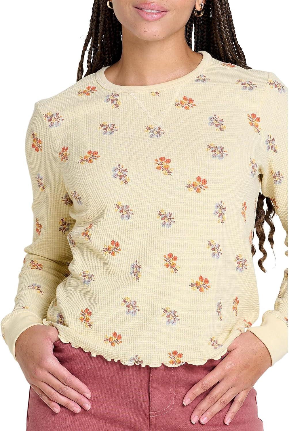 image:imageToadampCo Womens Foothill Long Sleeve Crew IIBarley Floral Print