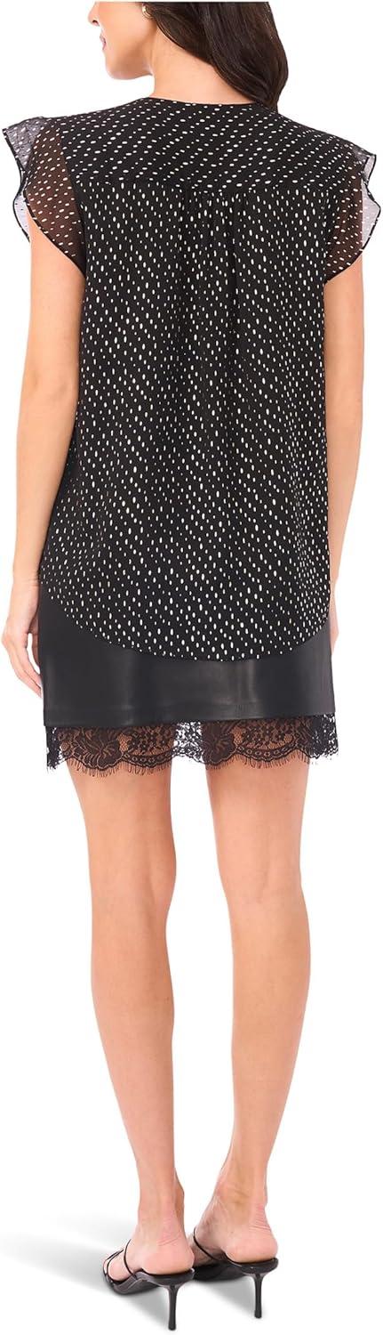 image:imageVince Camuto Womens VNeck Ruffle Sleeve BlouseRich Black