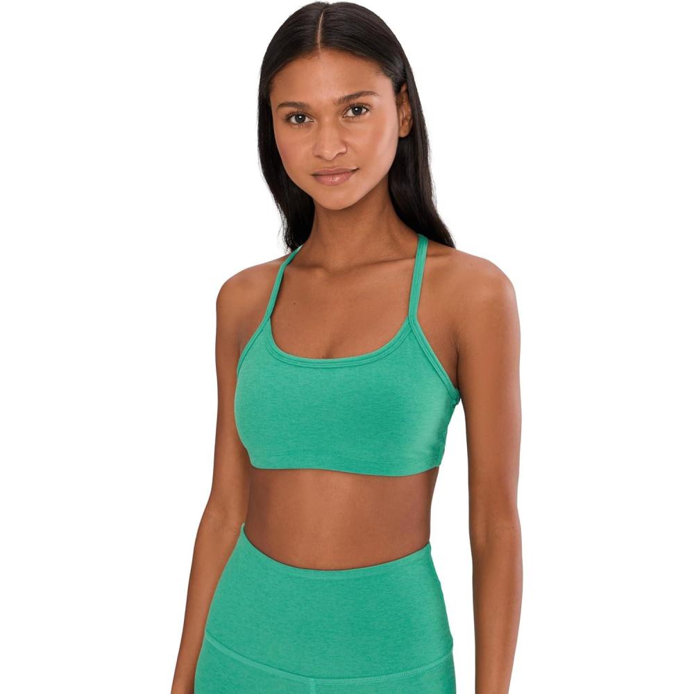 image:imageBeyond Yoga Womens Spacedye Slim Racerback BraBright Emerald Heather