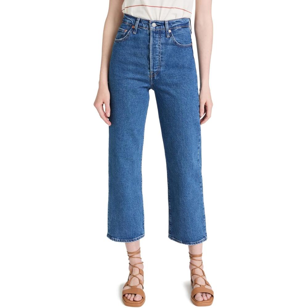 image:imageLevis Womens Premium Ribcage Straight Ankle JeansJazz Pop Medium Indigo