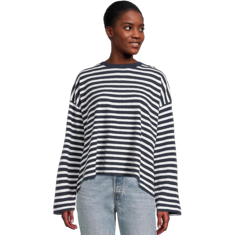 image:imageMadewell Womens Long Sleeve Easy Tee TextureNavy