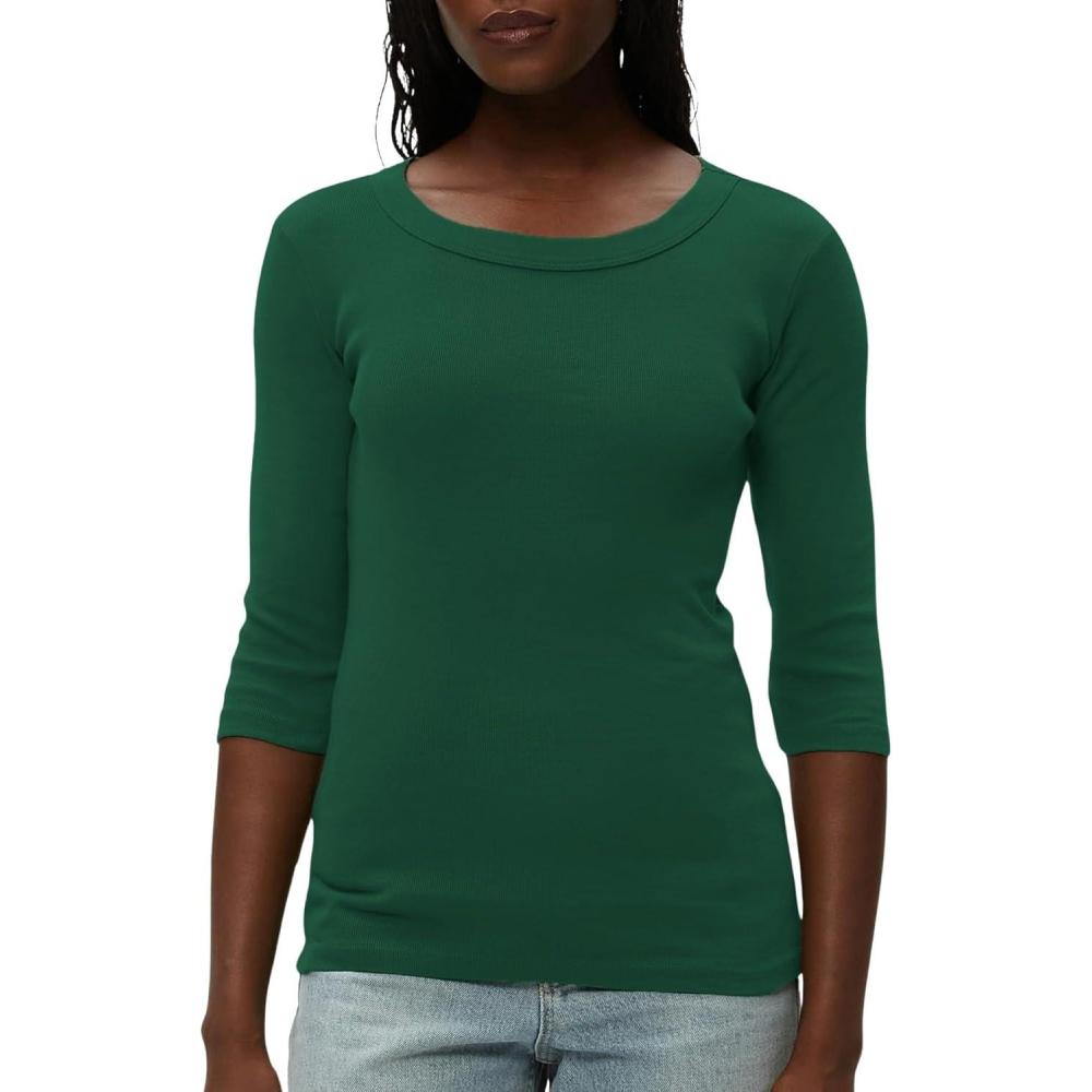image:imageMichael Stars Womens Dot ThreeQuarter Sleeve Tee ShirtEmerald