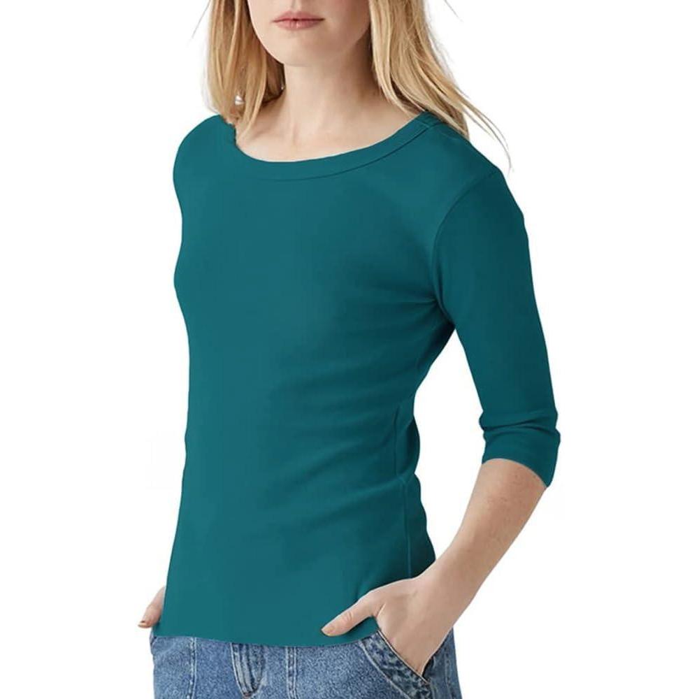 image:imageMichael Stars Womens Dot ThreeQuarter Sleeve Tee ShirtGlaze