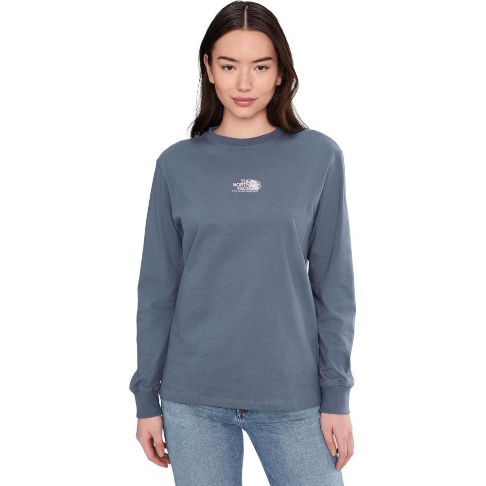 image:imageThe North Face Womens Floral Alpine Relaxed LongSleeve TeeGranite Grey