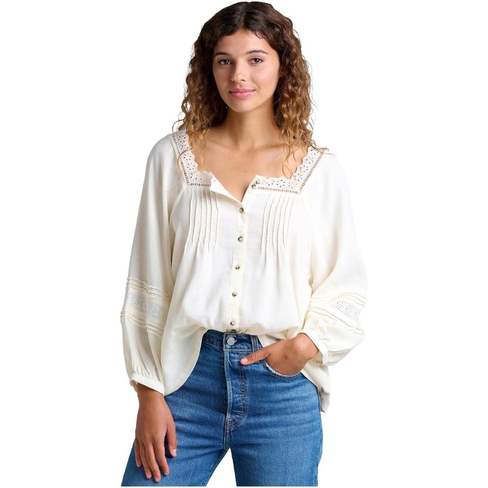 image:imageToadampCo Manzana Peasant Long Sleeve ShirtEgret