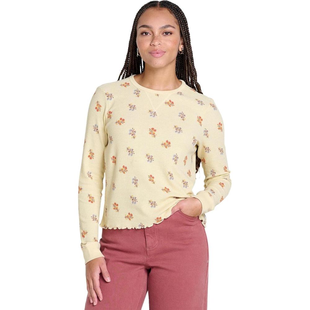 image:imageToadampCo Womens Foothill Long Sleeve Crew IIBarley Floral Print
