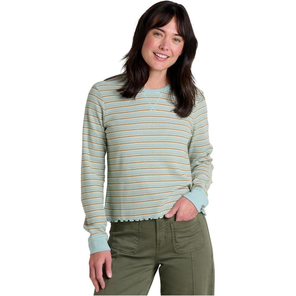 image:imageToadampCo Womens Foothill Long Sleeve Crew IICloud Multi Stripe