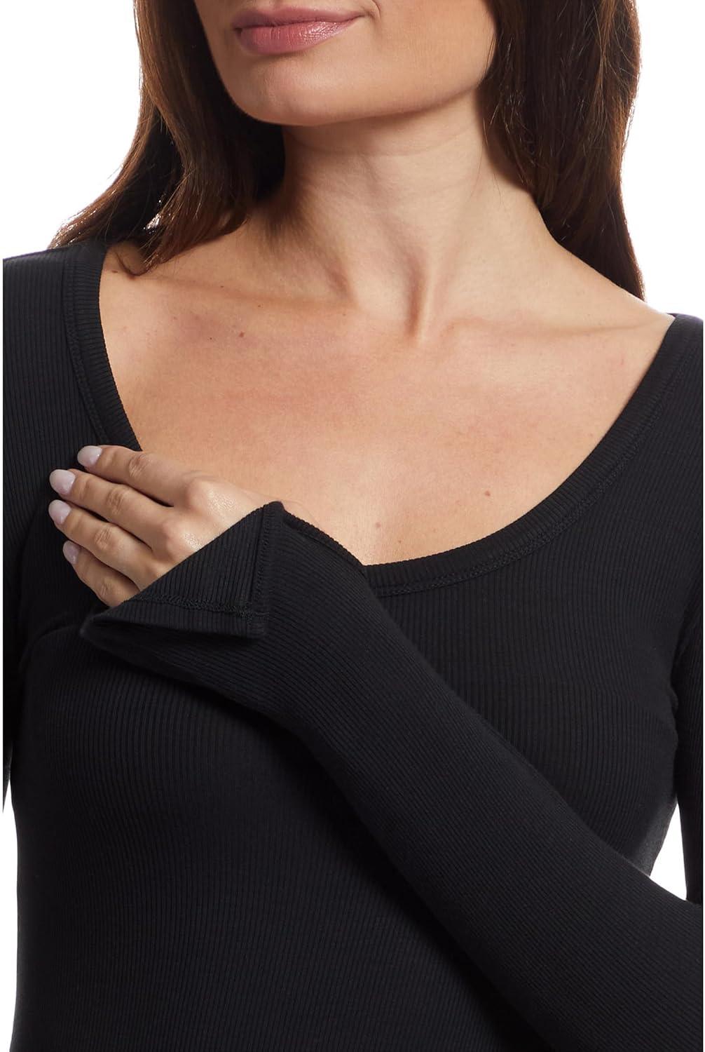 image:imageBarefoot Dreams Womens Ultra Soft Rib Long Sleeve TeeBlack
