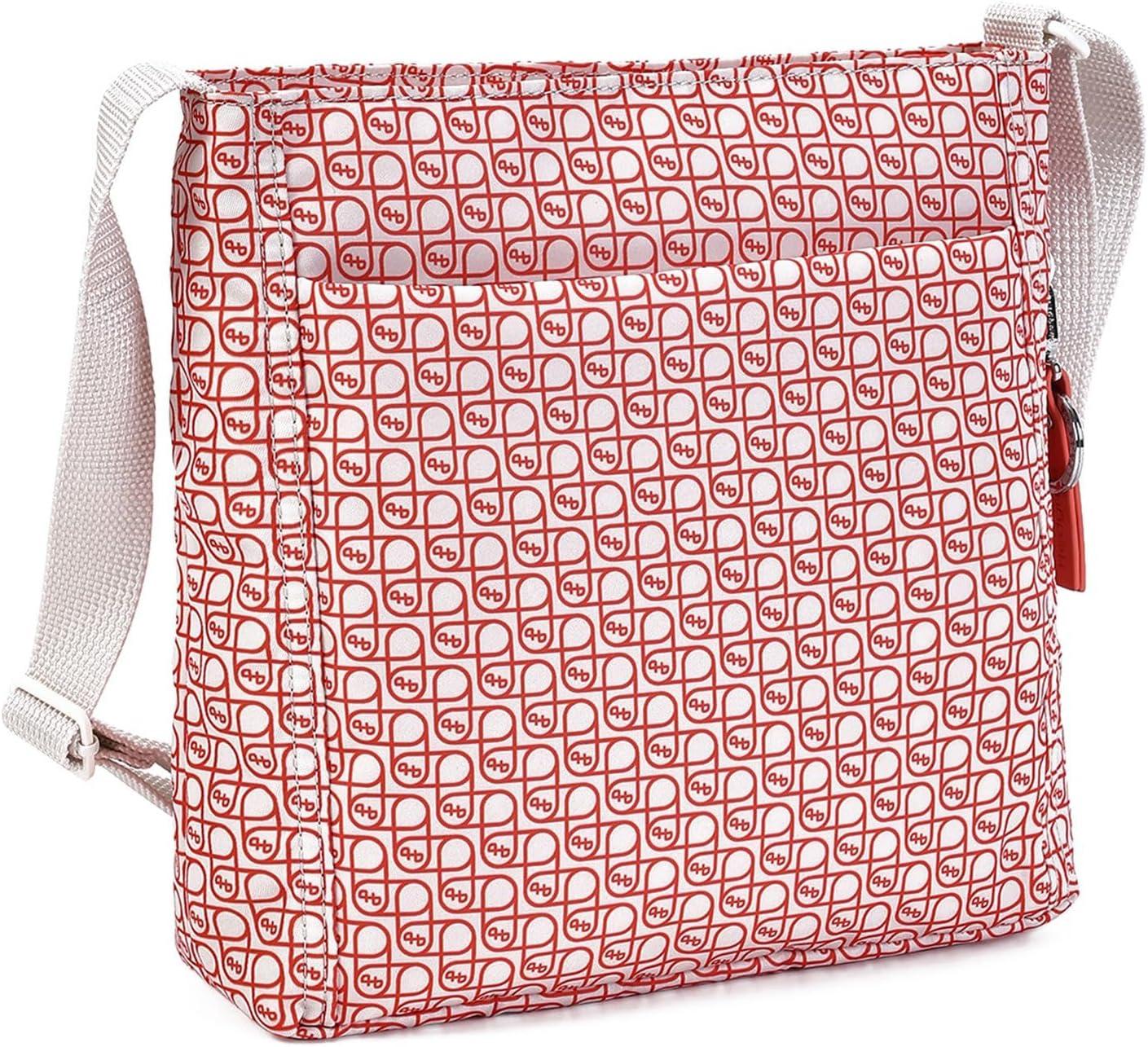 image:imageHedgren womens Orva CrossbodyCoralGrey Signature Print