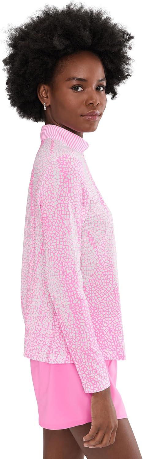 image:imageJamie Sadock Womens Sunsense Sauvage Zip Mock Long SleevePink