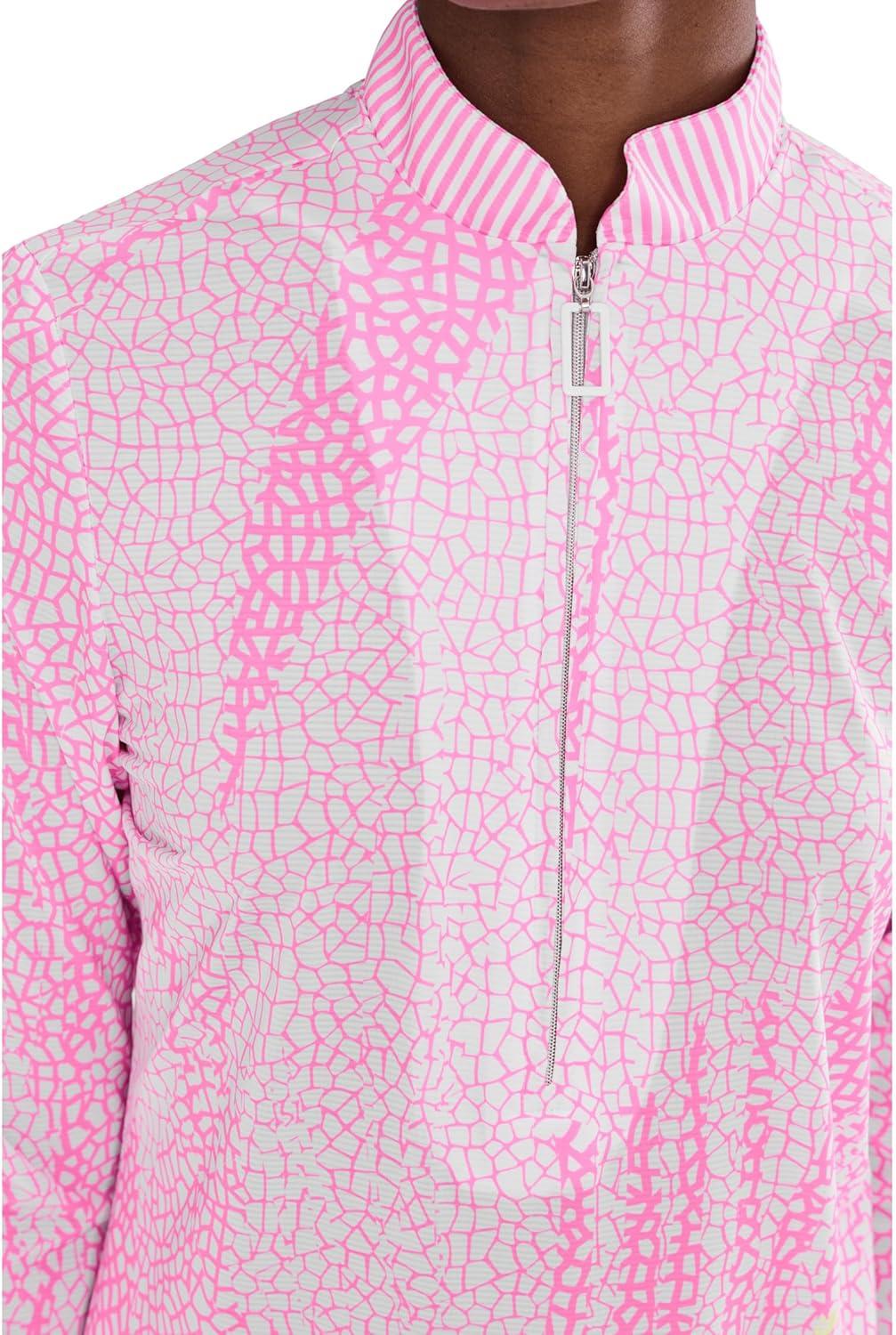 image:imageJamie Sadock Womens Sunsense Sauvage Zip Mock Long SleevePink