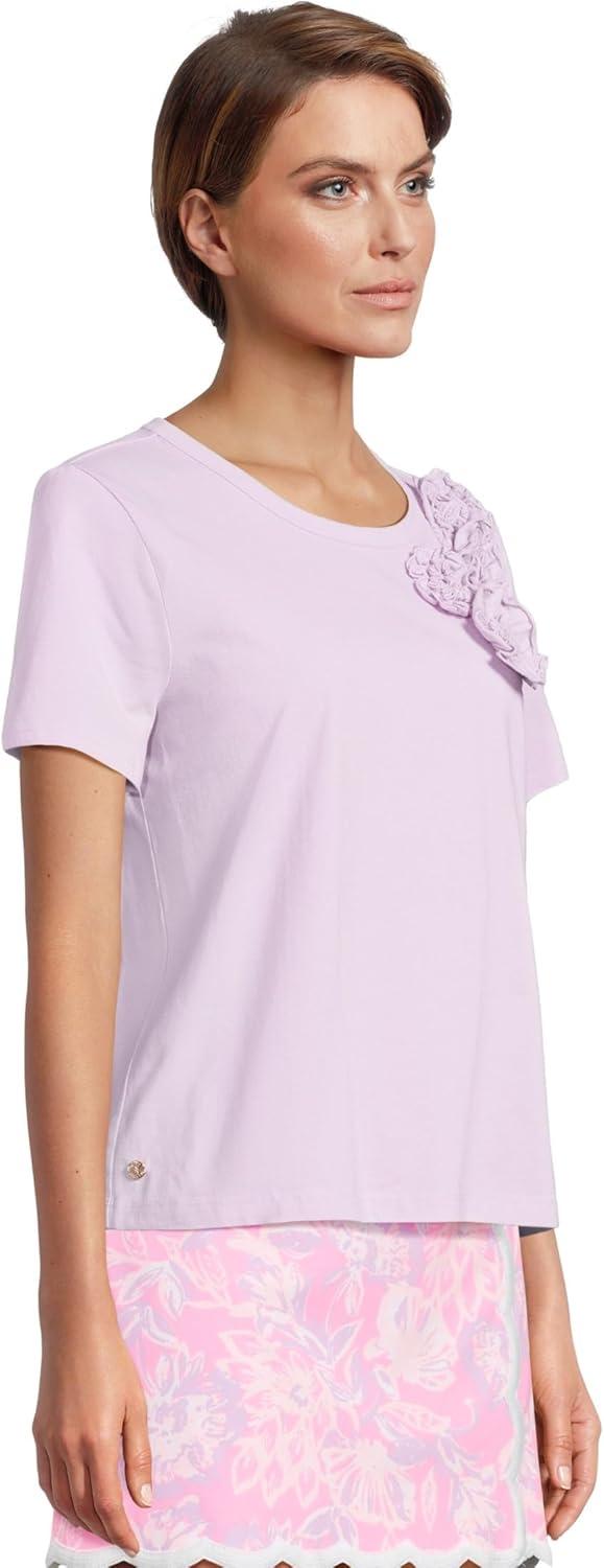 image:imageLilly Pulitzer Womens Clairmont Rosette Knit TopWater Hyacinth