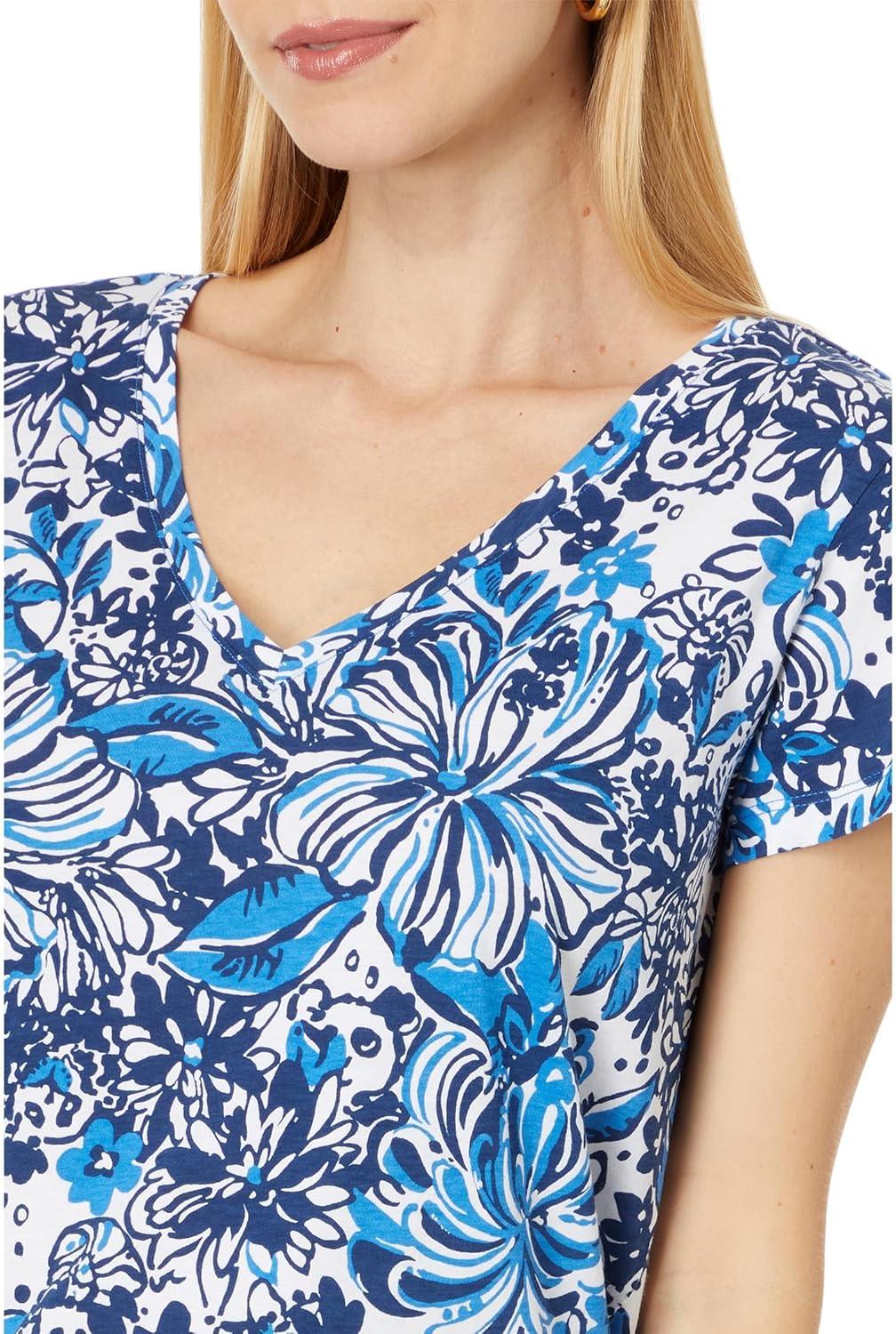 image:imageLilly Pulitzer Womens Meredith TeeLow Tide Navy Pandarama
