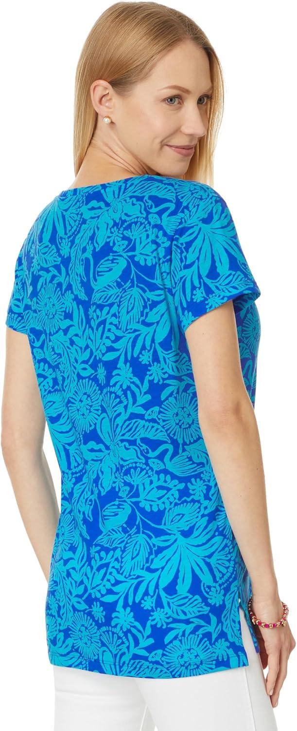 image:imageLilly Pulitzer Womens Meredith TeeMartinique Blue Jungle Oasis