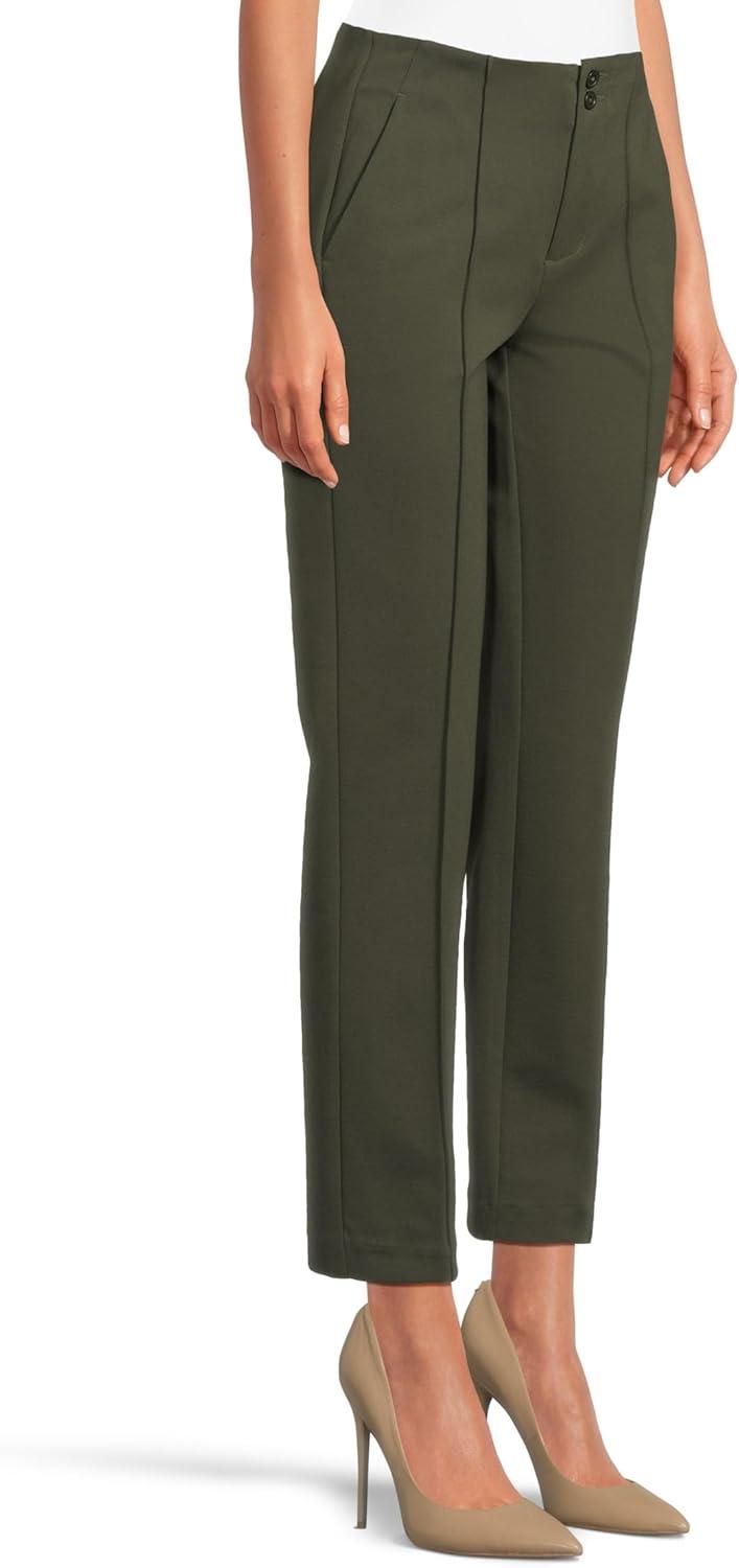 image:imageLiverpool Womens MidRise Double Button TrouserOlive Branch